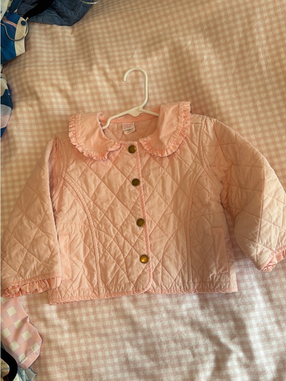 Quilted Ruffle Collar Jacket